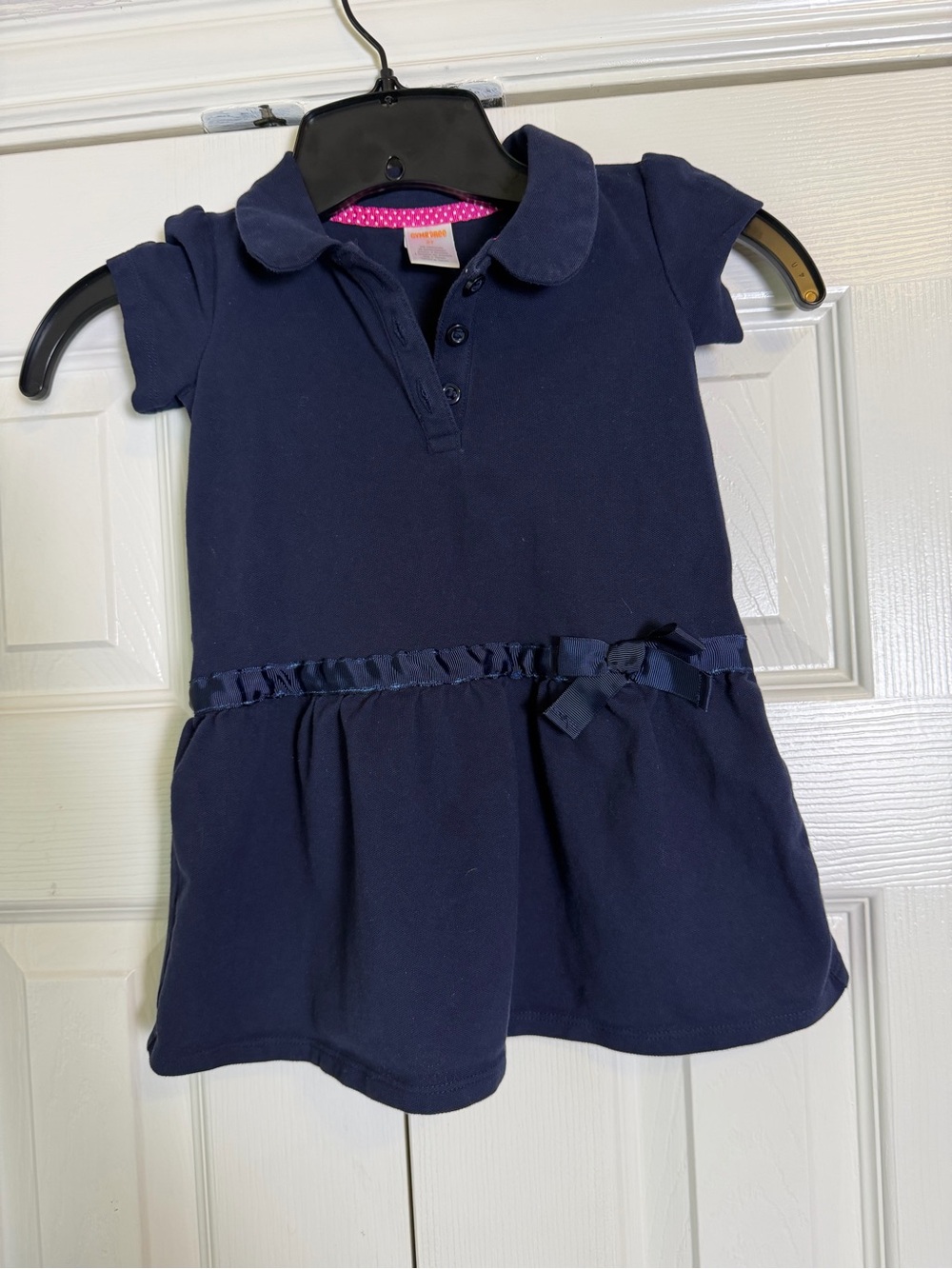 Gymboree Navy Polo Dress with Ribbon Detail- back to school